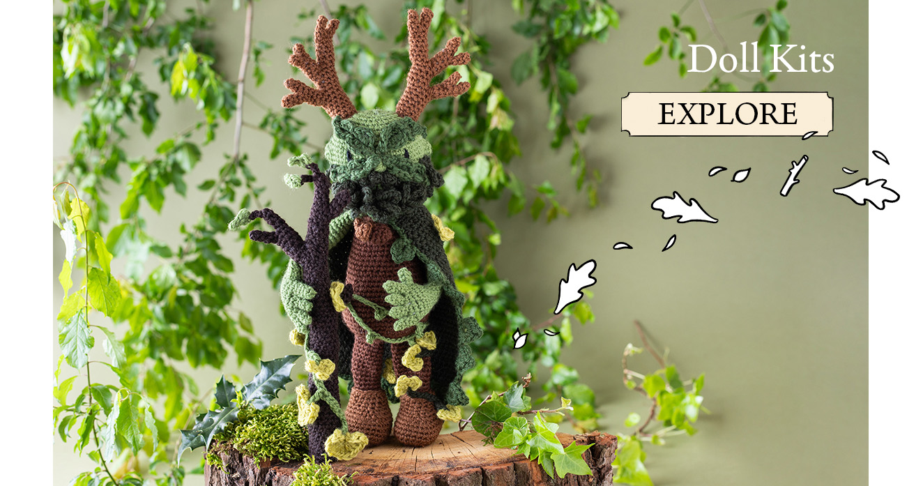 The Green Man new crochet doll pattern toft kerry lord